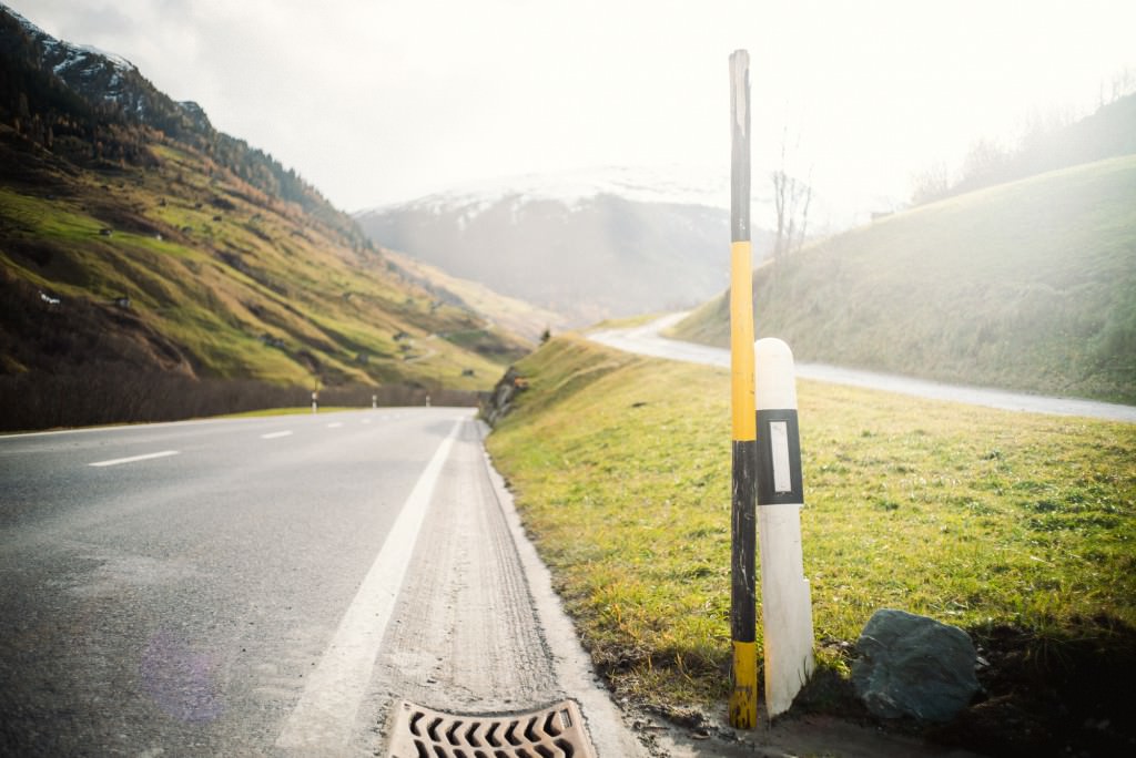 Auf der Fahrt nach Vals.