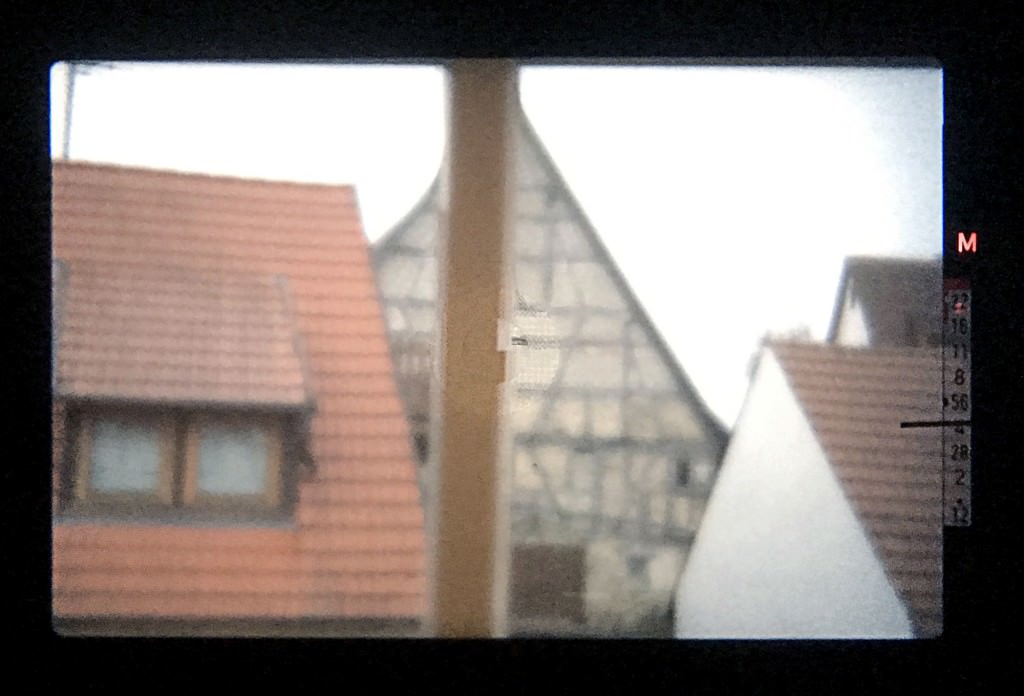 Blick durch den Sucher der AE-1