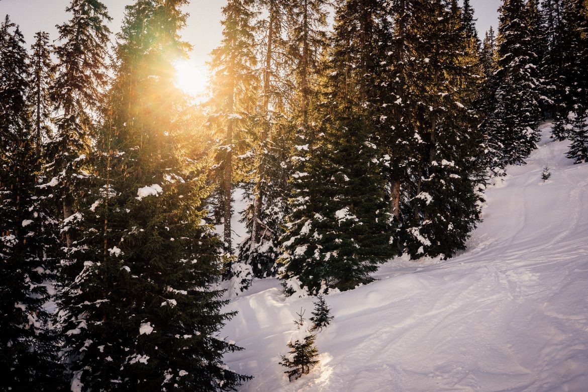 Sonnenaufgang von der Gondel aus